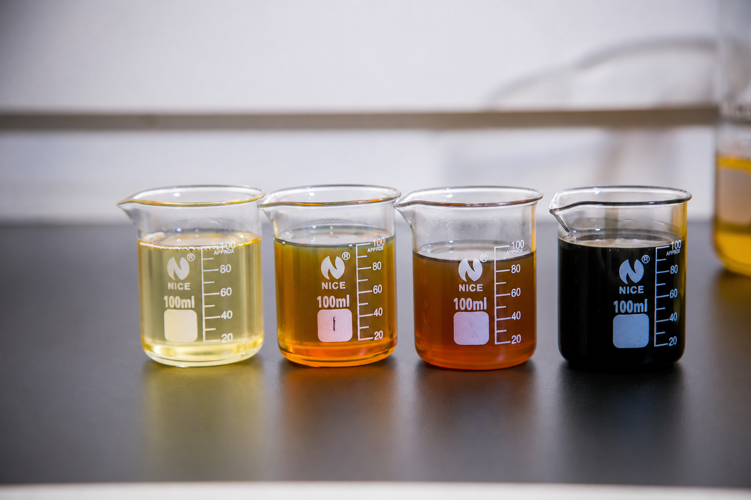 Complete range of laboratory-verified re-refined base oil samples